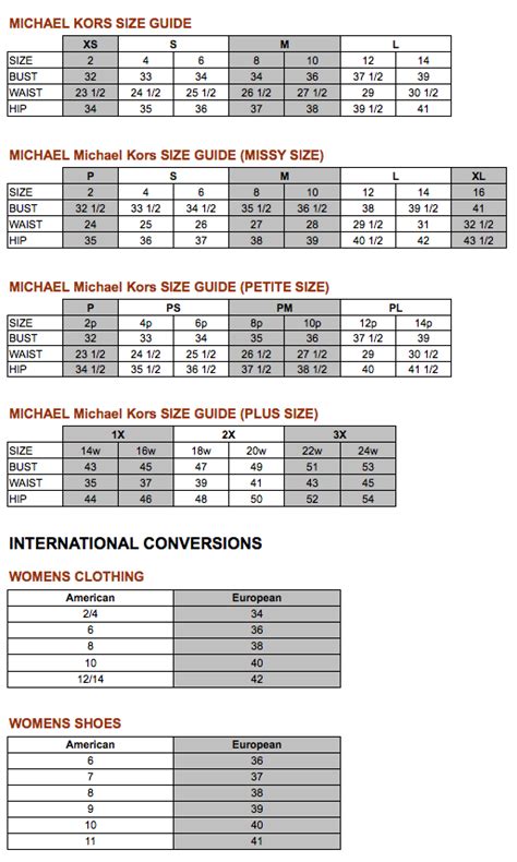 size guide michael kors shoes|Michael Kors sneakers size chart.